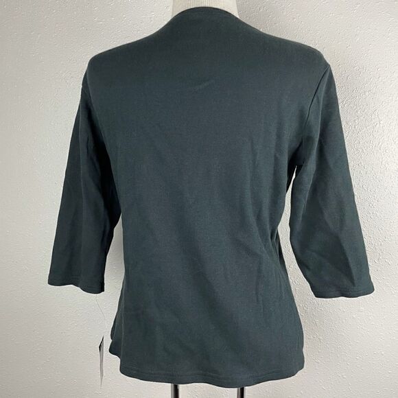 NWT PBX Black Three Quarter Sleeve T-Shirt Size M - Picture 4 of 5